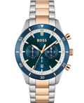 Hugo Boss Roloi Xronogafos Batarias me Roz Xruso / Asimi Metalliko Brasele 1513937