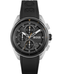 Hugo Boss Roloi Xronogafos Batarias me Mavro Kaoutsouk Louraki 1513953