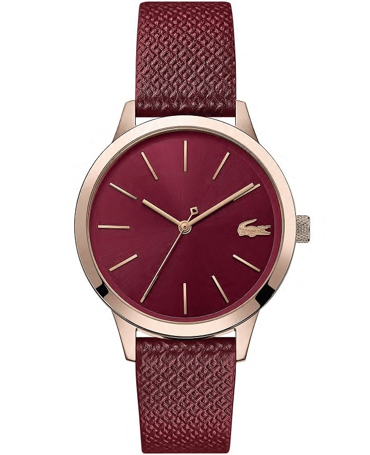 Lacoste Ρολόι Μπαταρίας με Μπορντό Δερμάτινο Λουράκι 2001092
