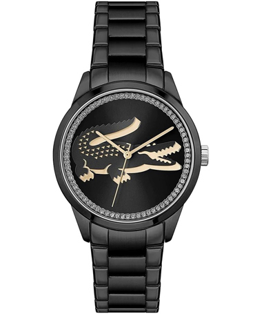 Lacoste Ladycroc Ρολόι Μπαταρίας με Μαύρο Μεταλλικό Μπρασελέ 2001192