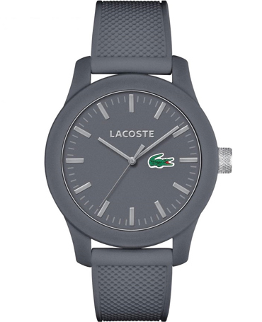 Lacoste Ρολόι Μπαταρίας με Γκρι Καουτσούκ Λουράκι 2010767