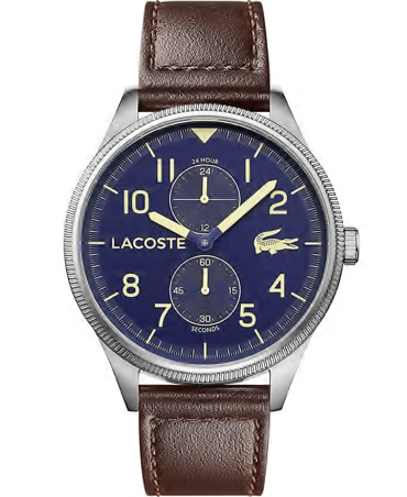 Lacoste Continental Ρολόι Μπαταρίας με Καφέ Δερμάτινο Λουράκι 2011040