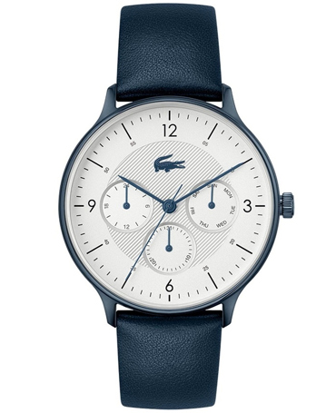 Lacoste Club Ρολόι Μπαταρίας με Μπλε Δερμάτινο Λουράκι 2011140