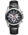 Roamer Rockshell Mark III Roloi Xronogafos Batarias me Mavro Dermatino Louraki 220837-41-55-02