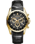 Roamer Rockshell Mark III Roloi Xronogafos Batarias me Mavro Dermatino Louraki 220837-48-55-02