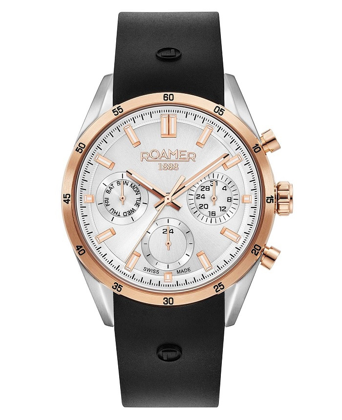 Roamer Superior Roloi Batarias me Mavro Kaoutsouk Louraki 508982-49-15-05