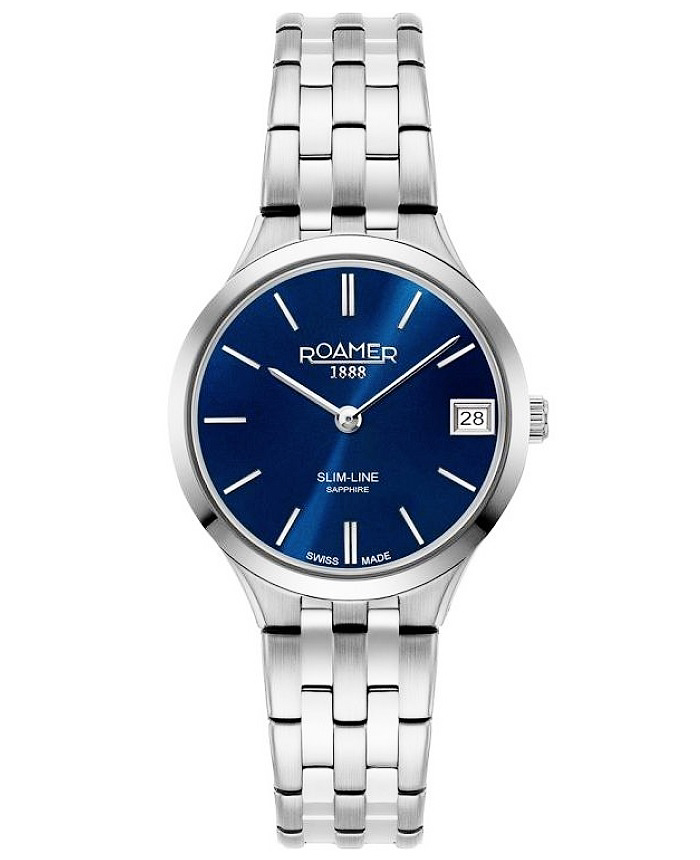 Roamer Slim-Line Classic Roloi Batarias me Asimi Metalliko Brasele 512857-41-45-20