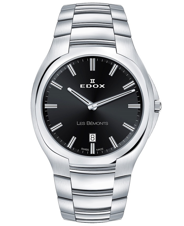 Edox Les Bemonts Roloi Batarias me Asimi Metalliko Brasele 56003-3-NIN