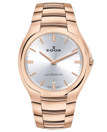 Edox Les Bemonts Ρολόι Μπαταρίας με Ροζ Χρυσό Μεταλλικό Μπρασελέ 56003-37R-AIR Edox Les Bemonts Ρολόι Μπαταρίας με Ροζ Χρυσό Μεταλλικό Μπρασελέ 56003-37R-AIR