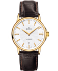 Edox Les Bemonts Roloi Batarias me Kafe Dermatino Louraki 57001-37J-AID