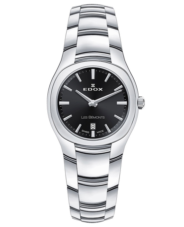 Edox Les Bemonts Ρολόι Μπαταρίας με Ασημί Μεταλλικό Μπρασελέ 57004-3-NIN Edox Les Bemonts Ρολόι Μπαταρίας με Ασημί Μεταλλικό Μπρασελέ 57004-3-NIN
