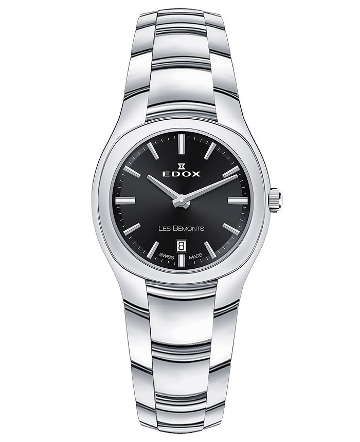 Edox Les Bemonts Roloi Batarias me Asimi Metalliko Brasele 57004-3-NIN