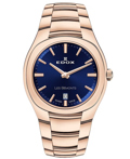 Edox Les Bemonts Roloi Batarias me Roz Xruso Metalliko Brasele 57004-37R-BUIR