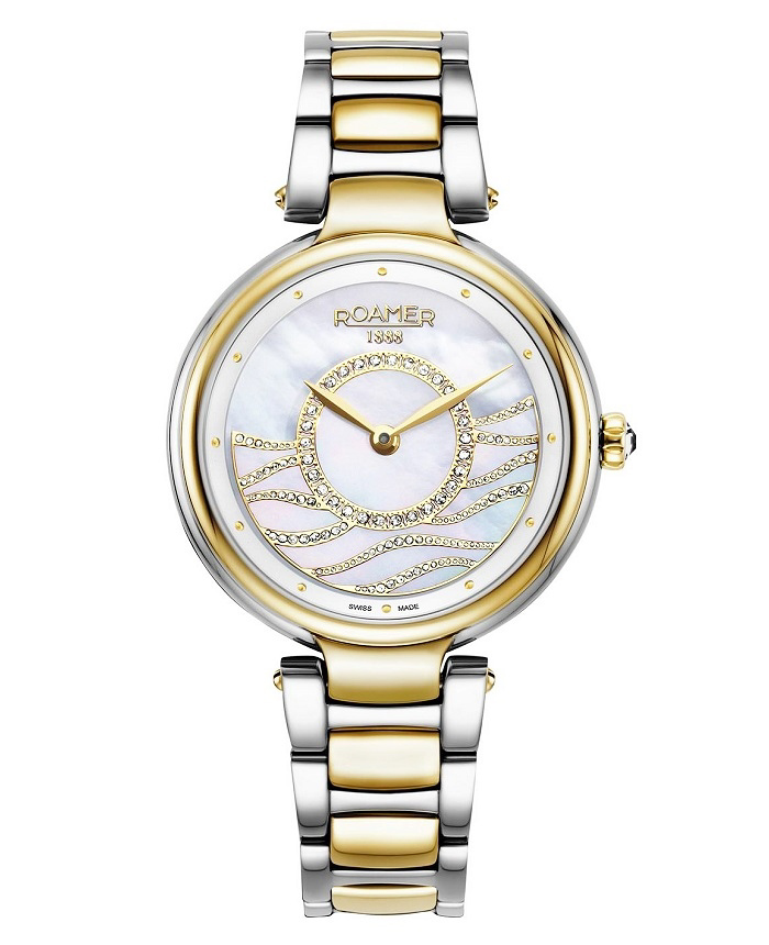 Roamer Lady Mermaid Roloi Batarias me Xruso / Asimi Metalliko Brasele 600857-47-15-50