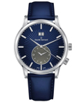 Claude Bernard Classic 2nd Time Zone Roloi Batarias me Ble Dermatino Louraki 62007-3-BUIGN