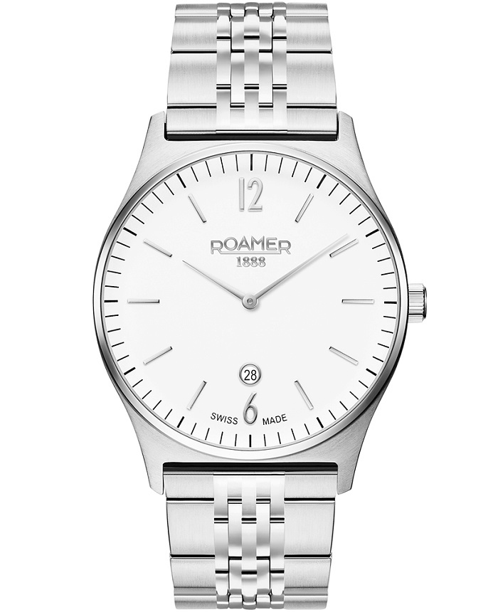 Roamer Elements Roloi Batarias me Asimi Metalliko Brasele 650810-41-15-50