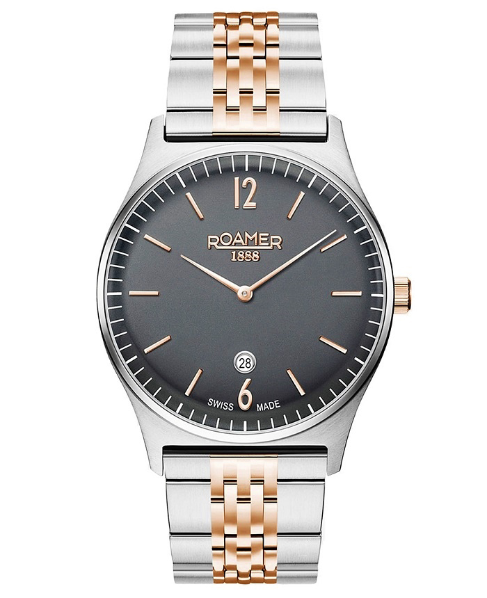 Roamer Elements Roloi Batarias me Xruso / Asimi Metalliko Brasele 650810-41-65-50