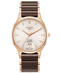 Roamer C-Line Roloi Batarias me Kafe Keramiko Brasele 658833-49-35-63