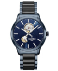 Roamer C-Line Roloi Aftomato me Mavro Metalliko Brasele 672661-40-45-60