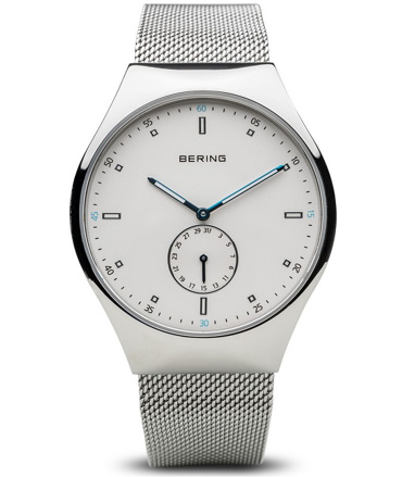 Bering Smart Traveler Ρολόι Μπαταρίας με Ασημί Μεταλλικό Μπρασελέ 70142-004