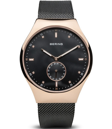 Bering Smart Traveler Ρολόι Μπαταρίας με Μαύρο Μεταλλικό Μπρασελέ 70142-262