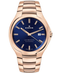 Edox Les Bemonts Roloi Aftomato me Roz Xruso Metalliko Brasele 80114-37R-BUIR