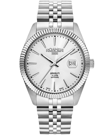 Roamer Amalfi Ρολόι Μπαταρίας με Ασημί Μεταλλικό Μπρασελέ 852833-41-11-20