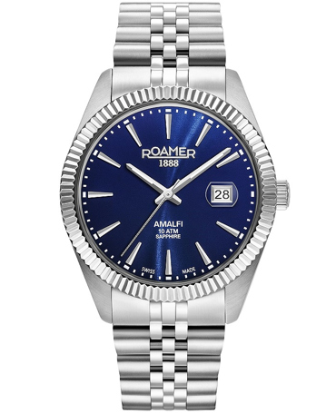 Roamer Amalfi Ρολόι Μπαταρίας με Ασημί Μεταλλικό Μπρασελέ 852833-41-45-20