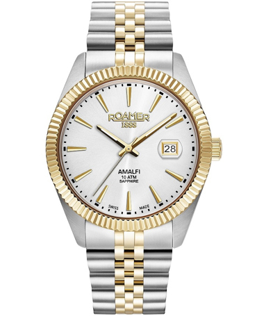 Roamer Amalfi Ρολόι Μπαταρίας με Χρυσό / Ασημί Μεταλλικό Μπρασελέ 852833-47-11-20