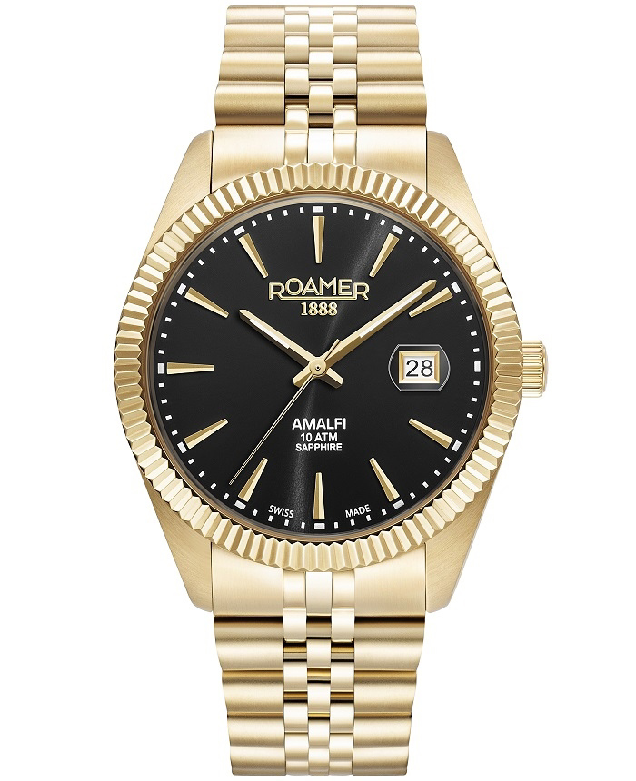 Roamer Amalfi Roloi Batarias me Xruso Metalliko Brasele 852833-48-55-20