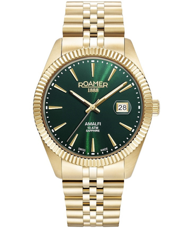 Roamer Amalfi Ρολόι Μπαταρίας με Χρυσό Μεταλλικό Μπρασελέ 852833-48-75-20