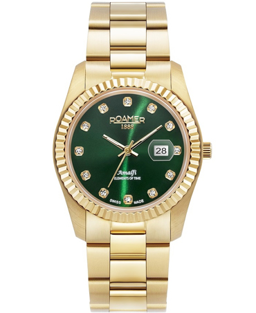 Roamer Amalfi Ρολόι Μπαταρίας με Χρυσό Μεταλλικό Μπρασελέ 852844-48-79-20