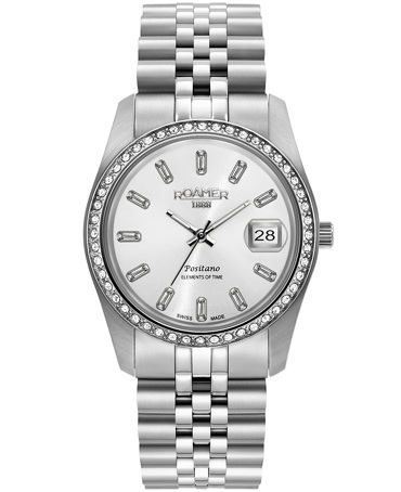Roamer Positano Ρολόι Μπαταρίας με Ασημί Μεταλλικό Μπρασελέ 853858-41-19-20