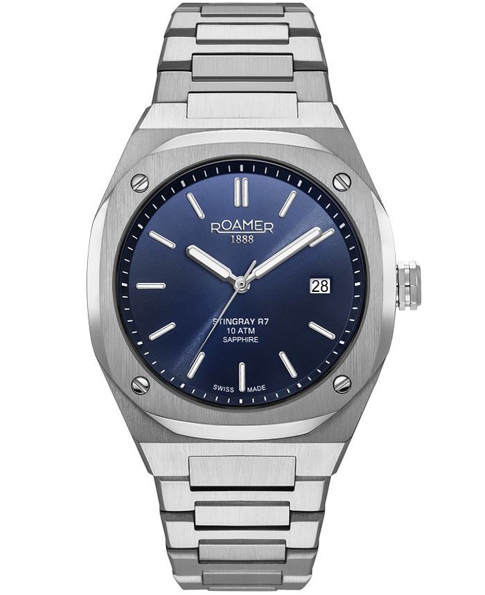 Roamer Stingray R7 Roloi Batarias me Asimi Metalliko Brasele 854833-41-45-50