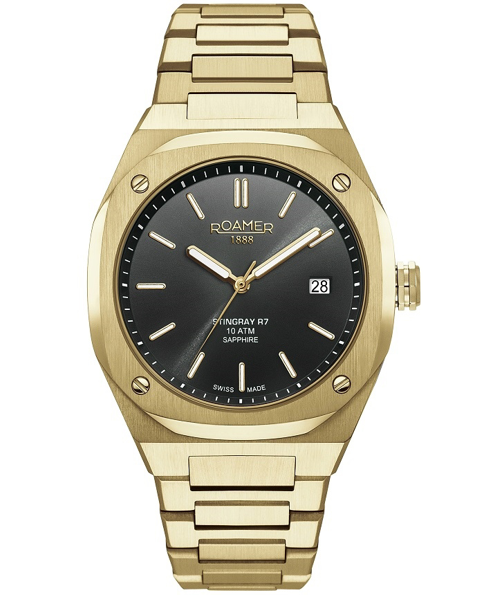 Roamer Stingray R7 Roloi Batarias me Xruso Metalliko Brasele 854833-48-55-50