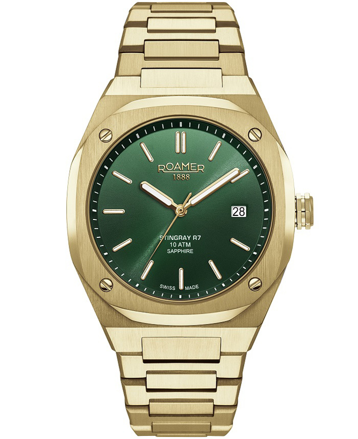 Roamer Stingray R7 Roloi Batarias me Xruso Metalliko Brasele 854833-48-75-50