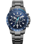 Roamer Rimini Roloi Xronogafos Batarias me Mavro Metalliko Brasele 861837-44-45-20