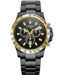 Roamer Rimini Roloi Xronogafos Batarias me Mavro Metalliko Brasele 861837-49-55-20