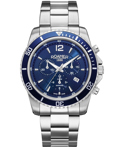 Roamer Nautic 100 Roloi Xronogafos Batarias me Asimi Metalliko Brasele 862837-41-45-20