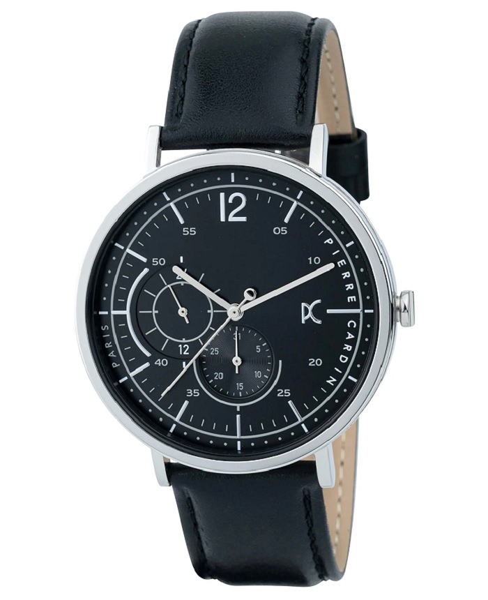 Pierre Cardin Bonne Stride Roloi Batarias me Mavro Dermatino Louraki CBN.3019