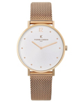Pierre Cardin Belleville Simplicity Roloi Batarias me Roz Xruso Metalliko Brasele CBV.1013