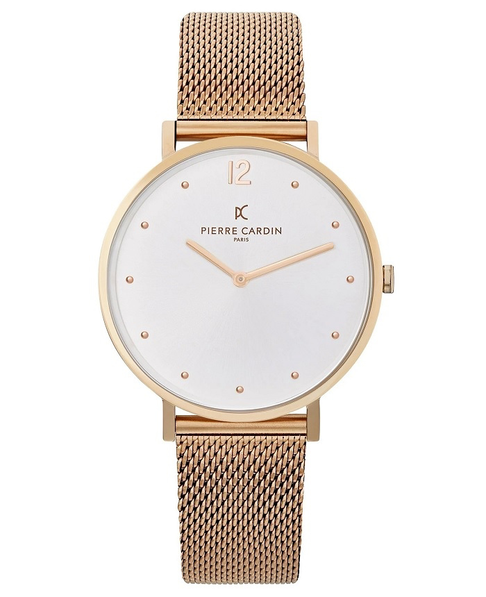 Pierre Cardin Belleville Simplicity Roloi Batarias me Roz Xruso Metalliko Brasele CBV.1013