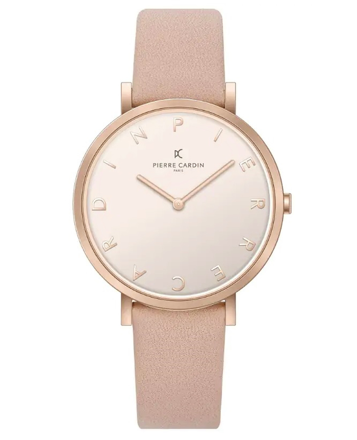 Pierre Cardin Belleville Tribute Roloi Batarias me Bez Dermatino Louraki CBV.1124