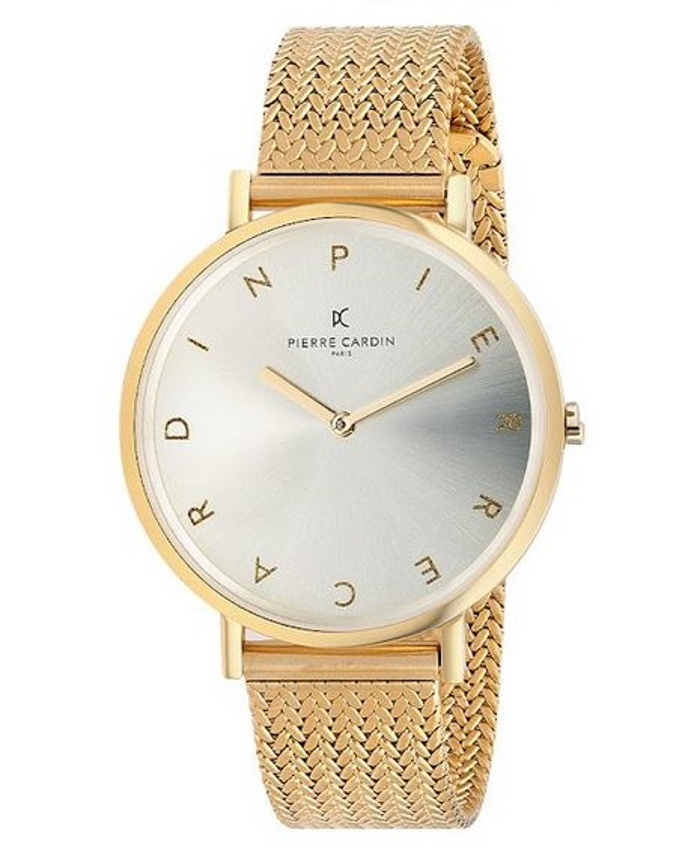 Pierre Cardin Belleville Tribute Roloi Batarias me Xruso Metalliko Brasele CBV.1145