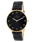 Pierre Cardin Belleville Tribute Roloi Batarias me Mavro Dermatino Louraki CBV.1146