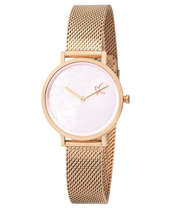 Pierre Cardin Belleville Monogram Roloi Batarias me Roz Xruso Metalliko Brasele CBV.1519