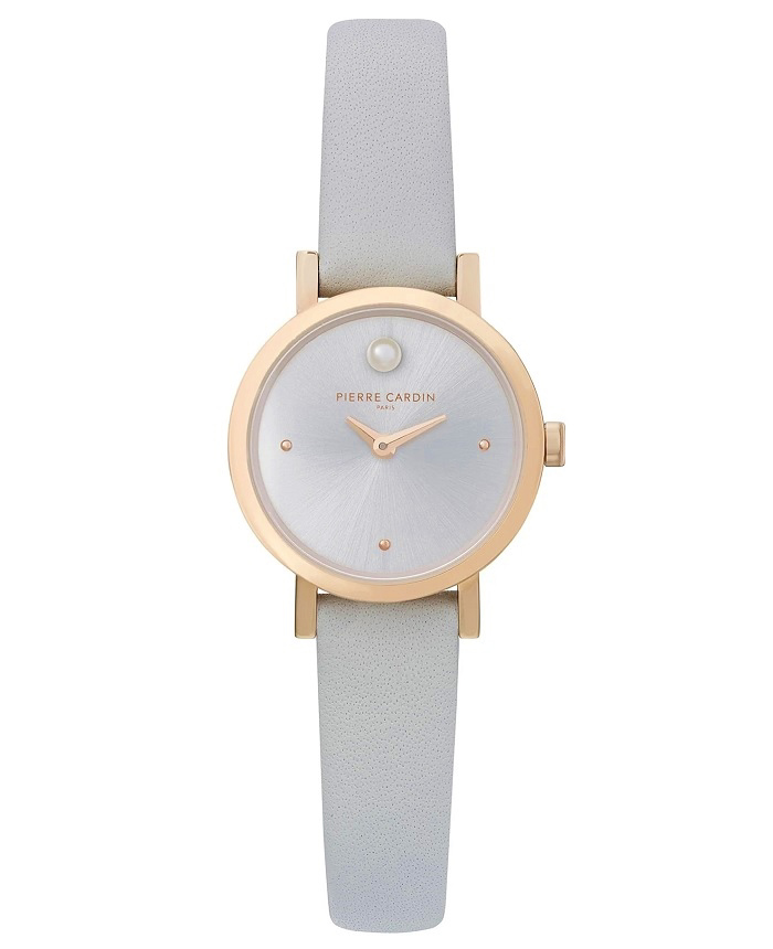 Pierre Cardin Canal St. Martin Pearls Roloi Batarias me Lefko Dermatino Louraki CCM.0506