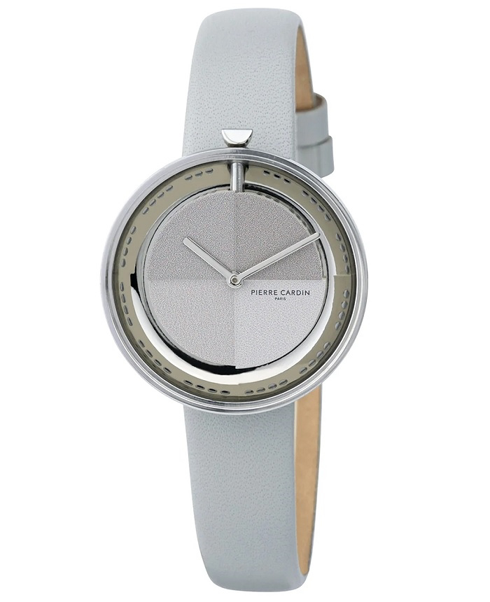 Pierre Cardin Marais Mirror Roloi Batarias me Ggri Dermatino Louraki CMA.0005