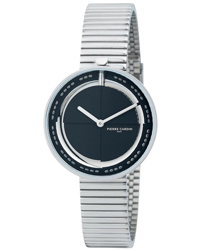 Pierre Cardin Marais Mirror Roloi Batarias me Asimi Metalliko Brasele CMA.0008