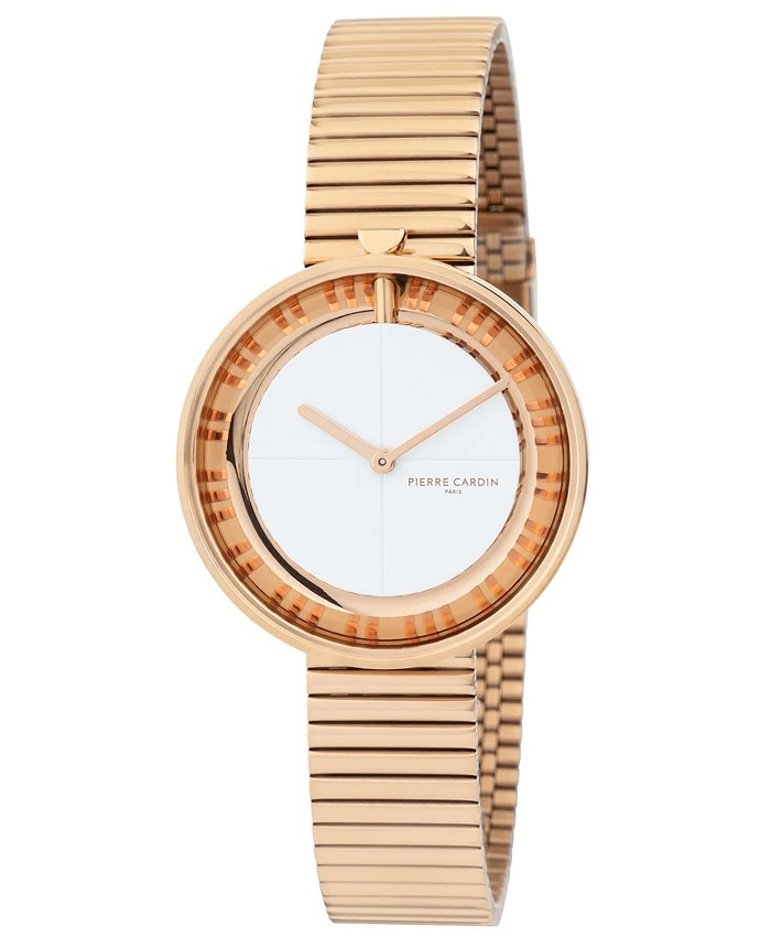 Pierre Cardin Marais Piano Roloi Batarias me Roz Xruso Metalliko Brasele CMA.0017
